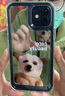 閃曼巴 鏡面情侶搞怪白眼小狗適用iPhone13promax手機殼蘋果14硅膠防摔11可愛12保護套 【鏡面 面膜小狗】軟硅膠防摔 iPhone12 曬單實拍圖