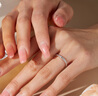 喜鉆七夕禮物鉑金公主方鉆石對戒結(jié)婚鉆石戒指求婚結(jié)婚情侶對戒情侶訂 鉑金鉆石對戒 曬單實拍圖