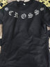 Angelgonzales23年夏男士短袖網(wǎng)紅ins百搭潮牌上衣精神小伙顯瘦情侶鑲鉆T恤男 黑色 純棉 M 曬單實(shí)拍圖