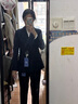 伯德小姐西裝外套女士職場(chǎng)高級感面試正裝小個(gè)子職業(yè)西服套裝 TZ03 藏藍色套裝【春秋款】常規系列 S -適合83-93斤可穿 曬單實(shí)拍圖