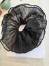 曲美思美貌褶皺發(fā)圈頭繩女生大腸圈感頭花百搭發(fā)飾豬大腸頭繩 雙層流光發(fā)圈-黑色超大號  A25-109 曬單實(shí)拍圖