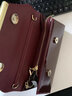 絲芙倫高級感亮皮真皮手拿包女氣質(zhì)2026新款鱷魚(yú)紋牛皮女神節宴會(huì )手抓包 酒紅色-真皮打造 配肩帶手腕帶 曬單實(shí)拍圖