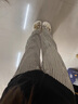 瑜尚臻品闊腿褲女黑白條紋春秋寬松慵懶高腰顯瘦遛彎褲垂感直筒休閑褲 【黑白條紋常規(guī)款】M 曬單實(shí)拍圖