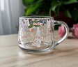 星彬果玻璃杯吸管牛奶早餐杯可愛(ài)卡通刻度杯子加蓋勺禮品 曬單實(shí)拍圖