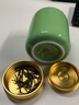 龍泉青瓷創(chuàng)意中號(hào)金屬蓋密封茶葉罐陶瓷辦公室家用儲(chǔ)物罐普洱鐵觀音醒茶罐 弟窯梅子青 曬單實(shí)拍圖