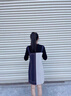 MeetMetro瑪依爾時(shí)尚假兩件連衣裙女2025秋新款針織長(zhǎng)袖毛衣裙 黑色【現(xiàn)貨】 S 曬單實(shí)拍圖