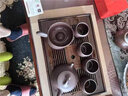 溪茗軒宜興紫砂壺純手工免費定制名家泡茶壺套裝高端養(yǎng)生壺禮盒茶具套裝 紫泥款八件套（光素版） 240ml 曬單實拍圖