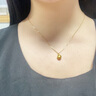 六桂福珠寶平安果黃金項鏈女士足金蘋(píng)果吊墜中秋節禮物送女友老婆生日紀念日 足金平安果吊墜贈S925鏈+摯愛(ài)禮盒-A2054 曬單實(shí)拍圖