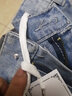 寫(xiě)璇（XIEXUAN）夏季新款彈力牛仔短褲男五分中褲薄款破洞馬褲男士5分褲牛仔褲男 五分褲37藍色+39灰色【兩條】 L 建議105-125斤 曬單實(shí)拍圖