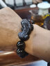 慈靈閣 滿(mǎn)月藍眼 藏品黑曜石貔貅手鏈16mm大氣男款禮物孤品 曬單實(shí)拍圖