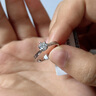 喜鉆七夕禮物鉑金雪花活口可調(diào)節(jié)鉆戒結(jié)婚求婚鉆石戒指 曬單實(shí)拍圖