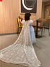 蓓然美2025愛(ài)莎公主裙女童連衣裙冰雪奇緣艾莎公主裙圣誕禮服生日禮物 公主裙+披紗 110碼 曬單實(shí)拍圖