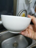 靓佳 纯白陶瓷米饭碗 陶瓷碗 汤碗  陶瓷餐具 加厚防烫 5英寸4个装 晒单实拍图