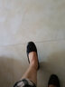 老人頭（LAORENTOU）女單鞋時(shí)尚職業(yè)粗跟淺口扣飾中跟通勤職業(yè)工作女鞋 LB13235 黑39 曬單實(shí)拍圖