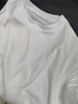 瑞詩(shī)珂夏季純色五分袖短袖男韓版寬松學(xué)生百搭半袖圓領(lǐng)班服上衣 白色 XL 曬單實(shí)拍圖
