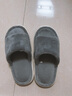 果洛菲（GUOLUOFEI）日式木地板開(kāi)口棉拖鞋女春秋軟底男家用四季情侶拖鞋 灰色 36-37 曬單實(shí)拍圖