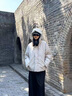 冊裁（CECAI）日系復古基礎款工裝羽絨服冬季情侶寬松90白鴨絨保暖外套休閑外套 灰色 XL 曬單實拍圖