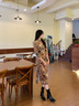 逸紅顔（E.Beauty）知熹2025年春夏新品金絲絨新中式復古老上海畫(huà)報旗袍女 花色 M 曬單實(shí)拍圖
