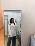 妃麗慕尚中長(cháng)款蕾絲拼接亮絲德絨打底T恤女秋冬遮屁股寬松假兩件長(cháng)袖上衣 10162白色【常規款】 XL 建議145斤以?xún)?曬單實(shí)拍圖