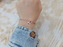 中國(guó)黃金（CHINA GOLD）四葉草18K金手鏈女鉆石玫瑰金手環(huán)七夕情人節(jié)禮物送女友老婆結(jié)婚 18k心語(yǔ)四葉草手鏈-鉆石/京速達(dá) 曬單實(shí)拍圖
