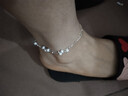 COISE轉運珠腳鏈女款鈴鐺腳鏈學(xué)生銀飾品925銀時(shí)尚雙層腳生日送女友 925銀學(xué)生鈴鐺腳鏈雙層轉運珠 曬單實(shí)拍圖