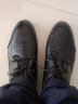 康奈男鞋新款休闲皮鞋 男士商务休闲鞋子圆头软面皮系带款鞋子1167728 黑色 42 实拍图