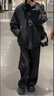至唯美式加厚棉服男冬季潮流加棉保暖面包服外套青少年學(xué)生潮牌棉衣男 黑色加棉D(zhuǎn)Y2486 XL 【推薦130-146斤】 曬單實(shí)拍圖
