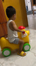 幼兒園滑滑學步車寶寶滑行車搖馬動物車咪咪車卡通車早教中心培訓班托班游戲室學步車四輪溜溜車兒童玩具車 黃咪咪狗 曬單實拍圖