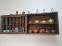 憨娃實(shí)木掛墻置物架博古架擺件陳列架壁掛茶杯收納架茶具架茶壺展示架 吊柜大號 曬單實(shí)拍圖