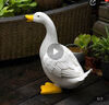 匠心坊 陽(yáng)臺花園布置大號鴨子擺件戶(hù)外中式庭院景觀(guān)水池造景裝飾品 0107鴨-嬉戲（大號） 曬單實(shí)拍圖