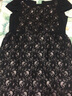 名師路品牌女裝夏裝歐美純色一步裙短袖蕾絲連衣裙 黑色88 XL 曬單實拍圖