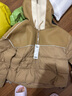 森馬（Semir）棉服女拼接寬松棉衣復古時尚2024冬季新款毛絨連帽面包服潮流 黃色調00333 165/88A/L 曬單實拍圖