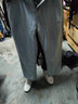 佐優(yōu)品牛仔褲男秋冬季潮牌寬松直筒休閑褲子拖地老爹長(cháng)褲日系復古闊腿褲 黑色 2XL 曬單實(shí)拍圖