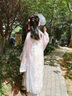 小咕嘟熊漢服女童兒童古裝漢服春秋兒童中國風(fēng)夏女童公主連衣唐裝學(xué)生女孩 粉裙+大袖衫 110cm 曬單實(shí)拍圖