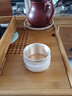 銀器時(shí)代足銀999竹節(jié)銀茶杯 功夫杯小茶杯家用主人杯茶道茶杯水杯品茗杯 啞光款80克60毫升足銀999+證書 曬單實(shí)拍圖