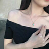 奢萊斯勒奢侈飾品【七夕情人節(jié)禮物】心中有你項鏈女氣質(zhì)彩金吊墜生日送禮 藍(lán)鉆英文項鏈（示愛神器） 順豐 品牌禮盒 曬單實拍圖