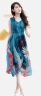 MOSHE沙滩裙海边旅游度假女夏季新款海南三亚巴厘岛无袖背心裙小个子波西米亚印花中长款仙女雪纺连衣裙 图片色 XXL建议120-130 实拍图