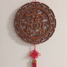 風水閣桃木福字家居工藝裝飾品禮品圓形掛件木雕中國結(jié)掛件禮品禮物 N2五福臨門寬40cm 曬單實拍圖