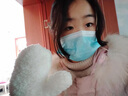 奇沛兒（QIPEIER）保暖手套女冬季可愛(ài)女生毛線(xiàn)手套戶(hù)外加絨防寒女士手套掛脖 小熊羊羔絨掛脖手套 米白 均碼 曬單實(shí)拍圖