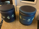 尊壺 紫砂茶葉罐普洱茶餅罐大號七子餅裝茶罐子茶具套裝彩繪米桶茶缸 平蓋七餅 冬梅 紫綠 曬單實(shí)拍圖