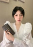 歌若拉2025新款錢(qián)包女長(cháng)款時(shí)尚印花手拿包歐美風(fēng)女士皮夾手抓包多卡位 酒紅色 曬單實(shí)拍圖