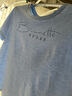 登森奧奧竹節棉2024新款鑲鉆純棉短袖t恤女夏季韓版寬松百搭上衣女 藍色（小英文） 4XL 建議130-140斤 曬單實(shí)拍圖