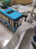 翊玄玩具 公交车玩具双层巴士公共汽车仿真大巴士儿童玩具车合金汽车模型 大号双节辫子巴士 蓝色 实拍图