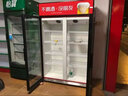 坤創(chuàng  ) 展示柜冷藏柜三門(mén)鋁合金門(mén)立式冰箱商用冰柜飲料柜直冷風(fēng)冷啤酒柜陳列酒水柜保鮮柜冷藏展示柜 雙門(mén)星光銀鋁合金門(mén)（容量升級） 直冷 曬單實(shí)拍圖