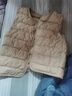 雅鹿新款兒童羽絨馬甲男童女童寶寶羽絨背心小學(xué)生輕薄羽絨服內膽內穿 卡其色 140cm 曬單實(shí)拍圖