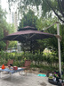 御藤美家（ROYAL RATTAN）戶外遮陽(yáng)傘庭院傘花園休閑戶外傘室外太陽(yáng)傘 【雙桿】3米配300斤水箱 曬單實(shí)拍圖