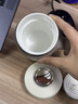 桌面陶瓷保溫杯真陶瓷內(nèi)膽水杯子非涂層便捷茶水分離杯男士泡茶杯 黑色 曬單實(shí)拍圖