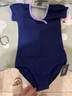 三沙（Sansha）兒童練功服短袖芭蕾舞蹈連體服蝴蝶結(jié)演出服女Y1613藏青XL 曬單實(shí)拍圖