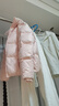 樂(lè )町立領(lǐng)面包羽絨服20韓系通勤寬松保暖柔軟羽絨外套 裸粉色（現貨） S 曬單實(shí)拍圖