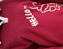 真維斯（JEANSWEST）衛衣女外套春秋冬季新款polo領(lǐng)撞色寬松上衣服女生長(cháng)袖設計感女裝 酒紅 爬窗貓黑 M 【推薦體重101-120斤】 曬單實(shí)拍圖